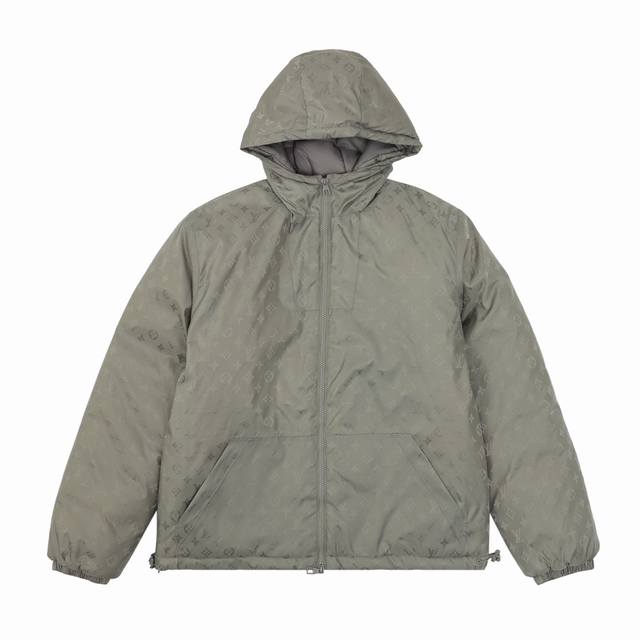 Louis Vuitton Fall/Winter New All-over Monogram Hooded Cotton Jacket ( ) Size: X