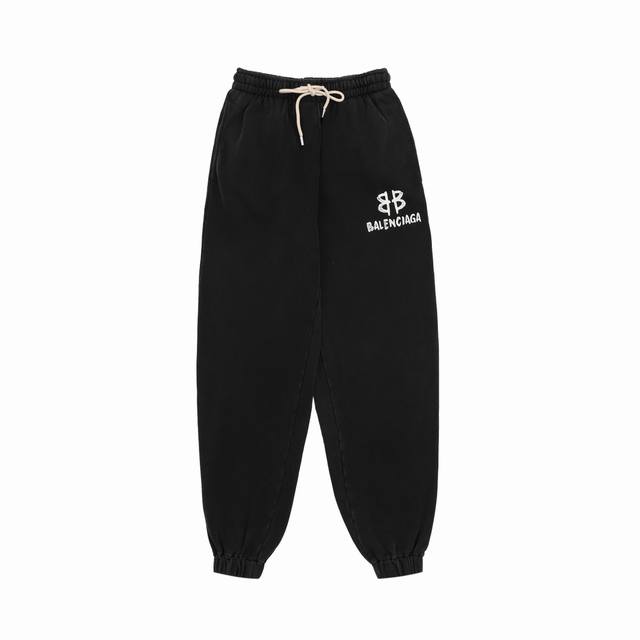 Balenciaga Washed Bb Letter Print Webbing Trousers Size: Xs-L