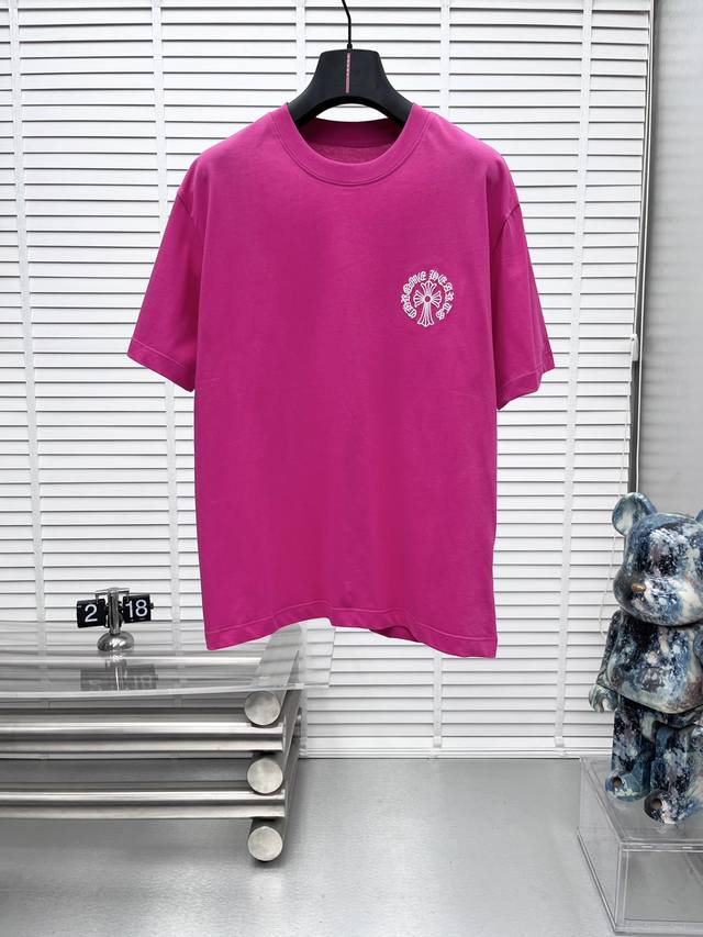 Ch* Chrome Hearts 2025 Spring/Summer New Short-Sleeve Crew Neck T-Shirt. High-en