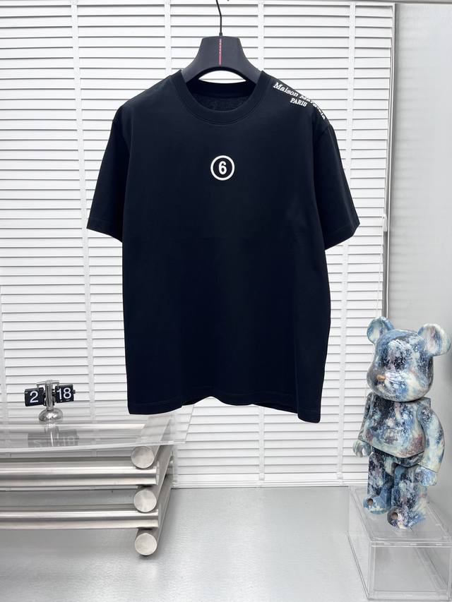 Mm6* Margiela 2025 Spring/Summer New Short-Sleeve Crew Neck T-Shirt, High-End Cu