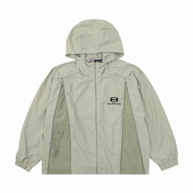 Balenciaga Embroidered Letter Zip-Up Hooded Jacket Size: Xs-L