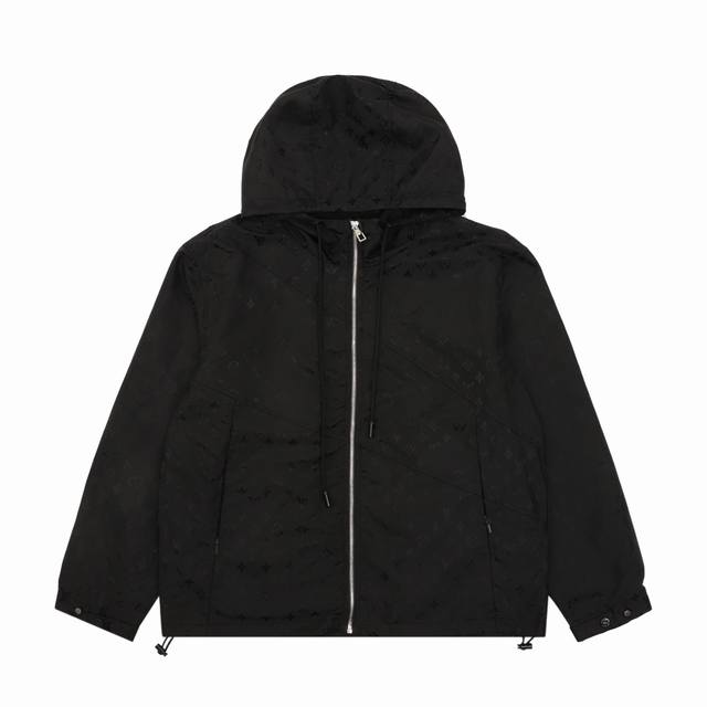 Louis Vuitton monogram trench coat with zip-up design. Size: Xs-L.