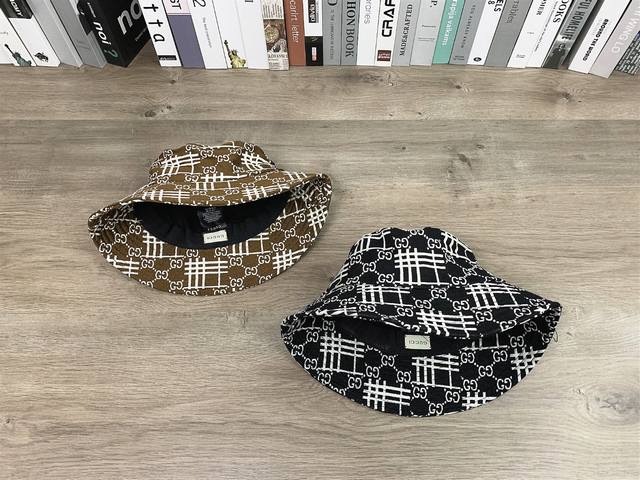 9908##Gucci Bucket Hat, Unisex Bucket Hat, Couple Hat, Face-Slimming, Versatile#