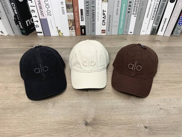9903##Alo Classic Baseball Cap Soft Top Hat Unisex Casual Versatile Duckbill Cap