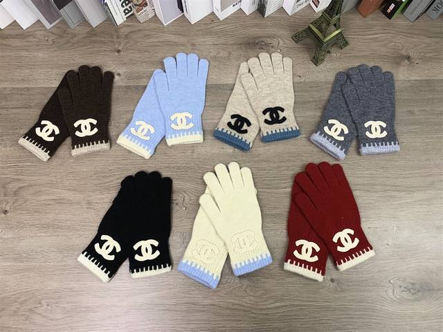 9896##Cjanel Gloves Autumn/Winter Warm Gloves Women's Versatile# One Size Colors