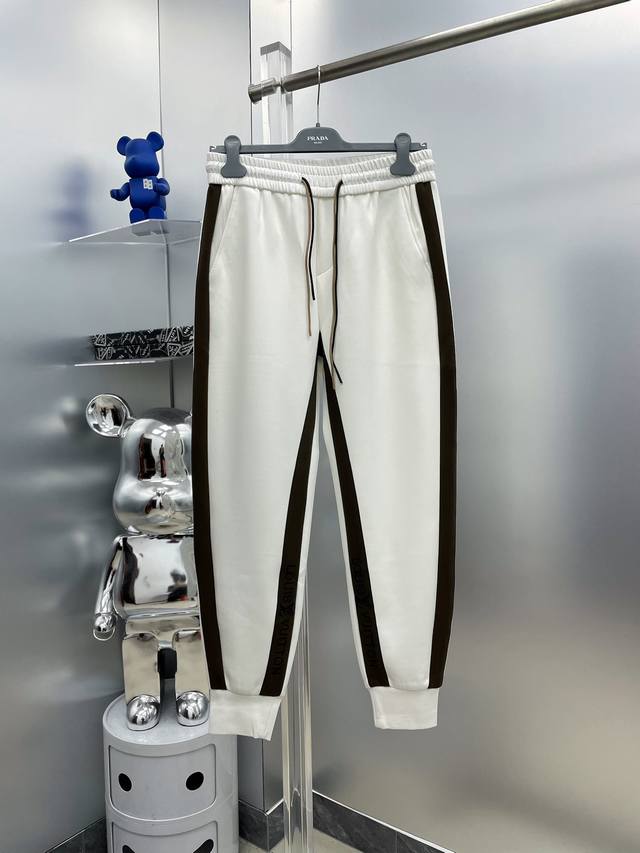 LV Louis Vuitton 2025 Fall/Winter New Logo Color Block Casual Pants, available s