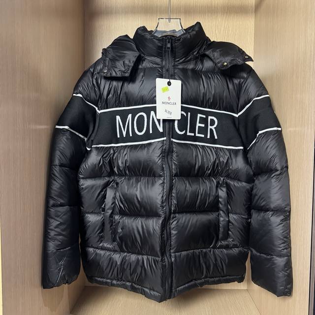 Style No. B41 Moncle 2025 Patchwork Zipper Down Jacket Features a stand-up coll