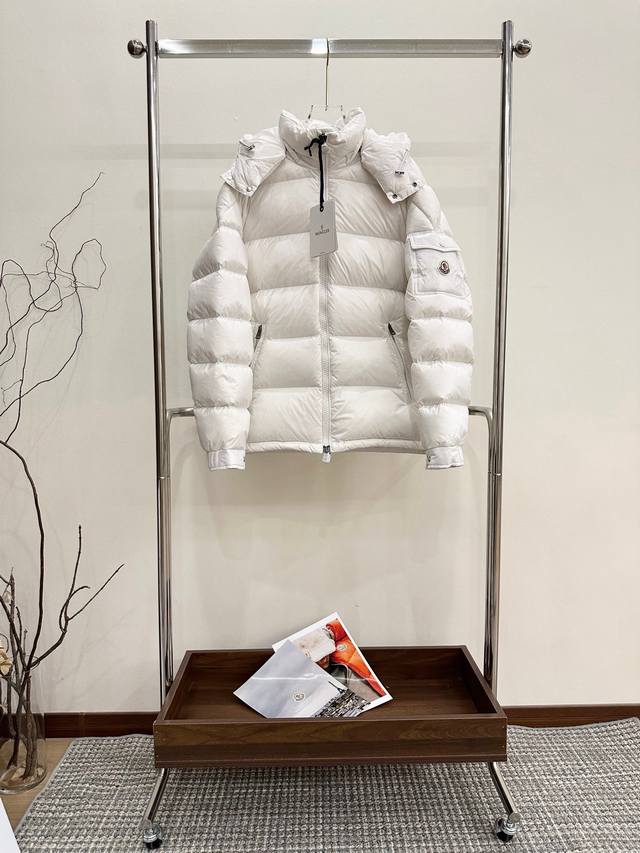 Moncler Maya, Eason Chan's same style short white Size: M-3XL Color: White Desc