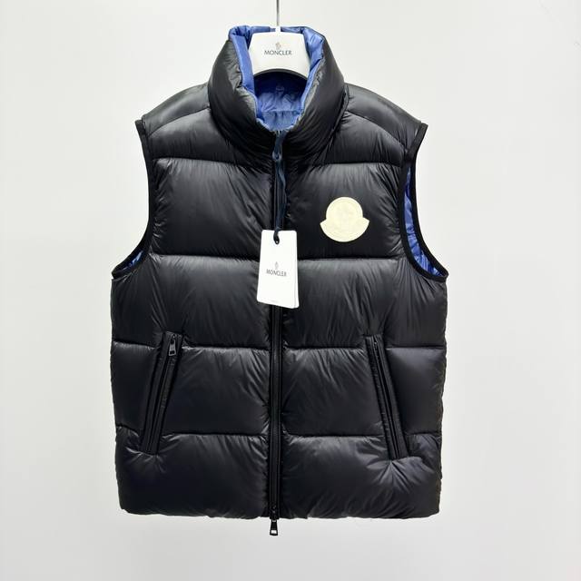 M0Ncler Sumido Series Stand Collar Zipper Pocket Sleeveless Down Jacket, Unisex,