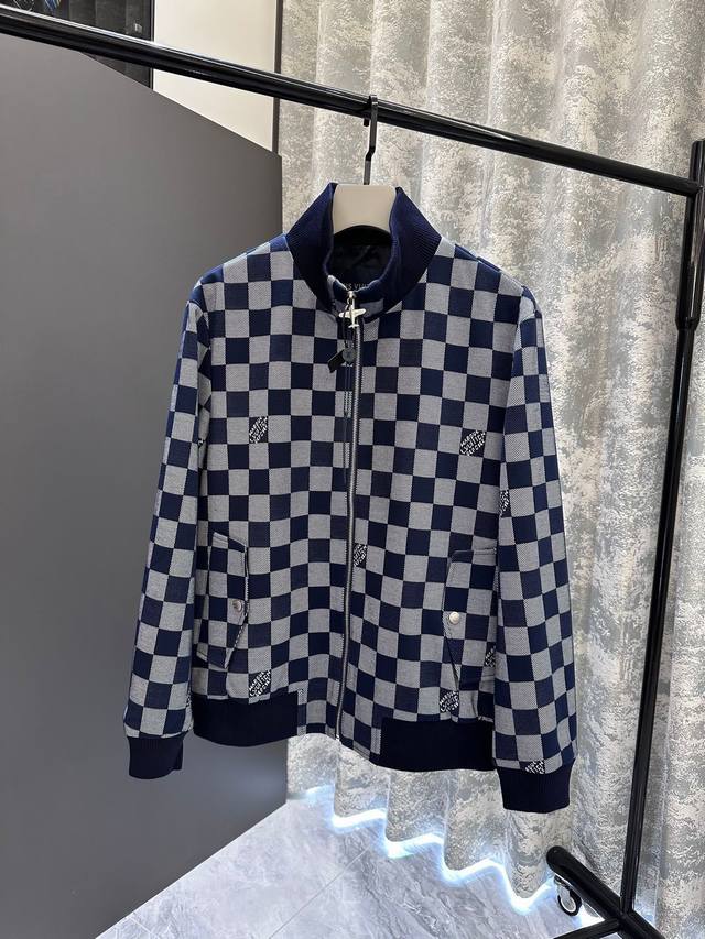 New Arrival 1V25Ss Autumn/Winter New Blended Classic Checkered Pattern Cardigan,