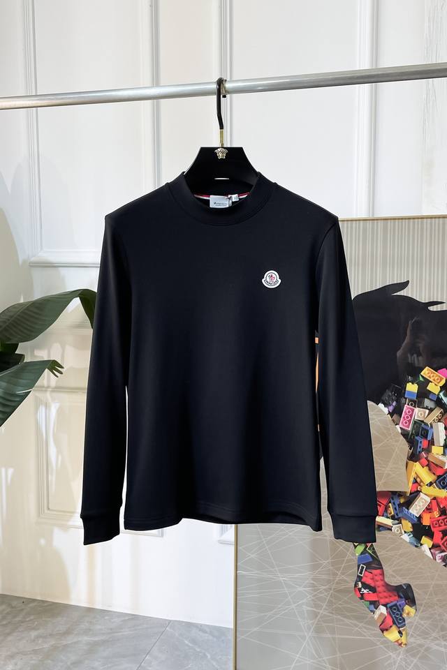 Moncler 2025 Autumn Hot Selling Thin Fleece Long-Sleeve T-Shirt. Made with cust