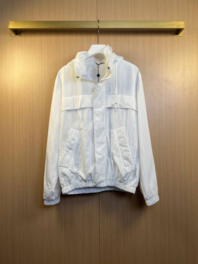 LV Louis Vuitton 2025 Spring/Summer New Solid Color Patchwork Windbreaker Jacket