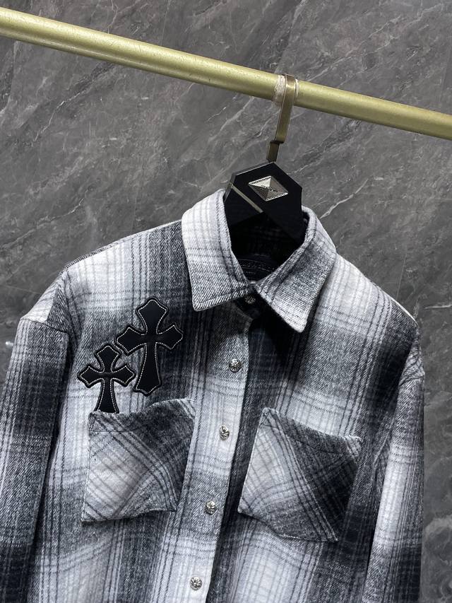 8140# New Arrival: Chrome Hearts Shirt Series. Features include a Chrome embroid