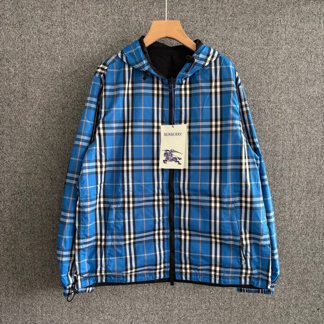 Burb*Rry 2025 Fall/Winter New Arrival Reversible Design Vintage Plaid Long-Sleev