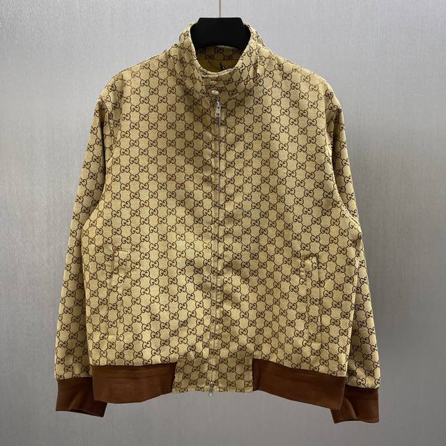 Gg Canvas Bomber Jacket Size: M-3XL The 2025 Early Autumn Collection uses exquis