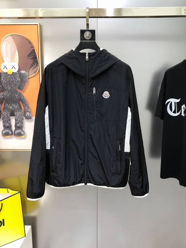 M*Ncler Moncler 2025 Early Spring New Original Men's Hooded Windbreaker Jacket,