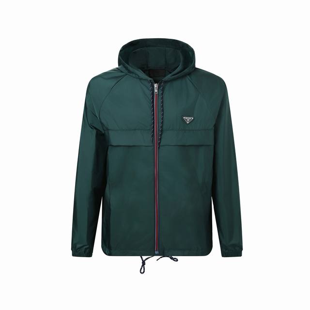 Prada Recycled Nylon Jacket Fabric Selection: Uses the brand's signature recycl