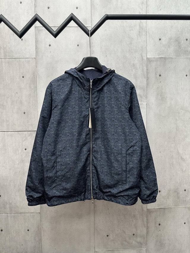 Fendi Blue Ff Nylon Reversible Jacket Fabric Selection: Made of 100% polyester n