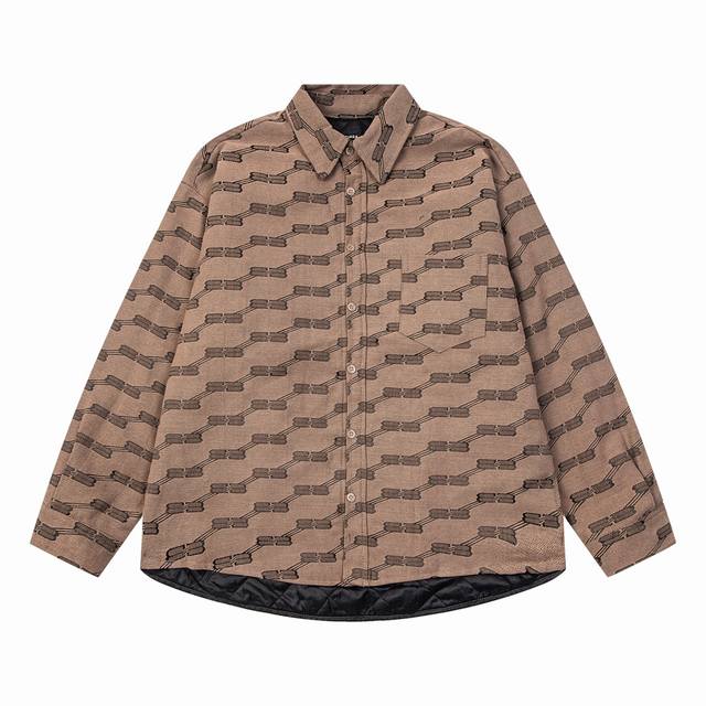 Style No. #S631 Balenciaga 24Fw Runway Style Vintage Jacquard Collar Shirt Jack