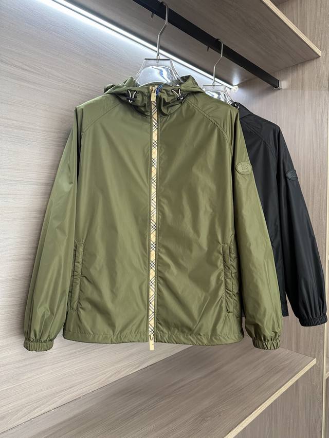 Bbr's new Fall/Winter 2025 nylon hooded jacket, featuring Burberry check trim an