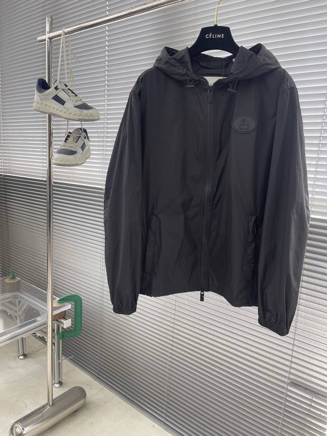 Bbr 2025 Spring/Summer New Men's Equestrian Rider Logo Nylon Windbreaker Jacket.