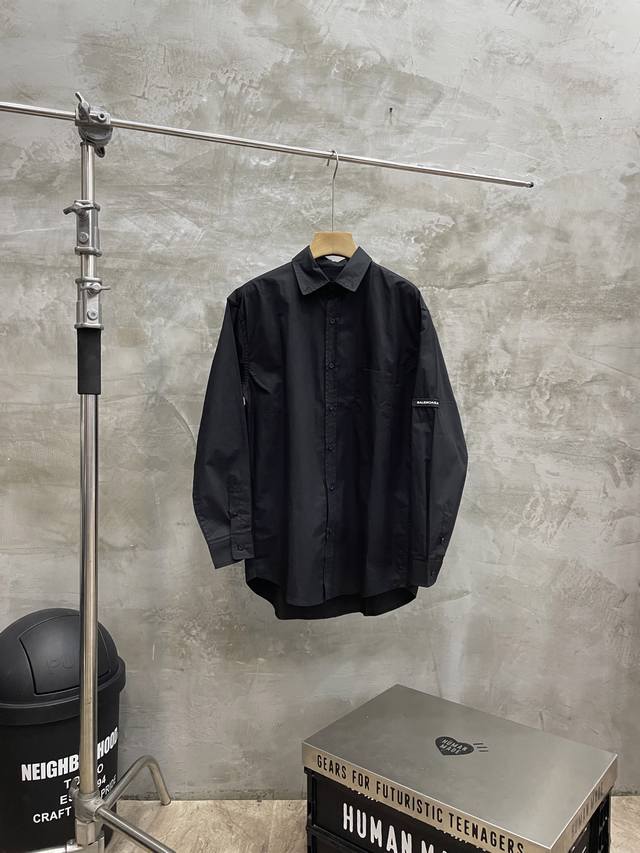 Style No. #S603 Balenciaga Blcg 25Ss Long-Sleeve Shirt with Silicone Armband, Co