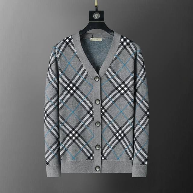 Style No.: A425# New Winter Cardigan Sweater, Classic Plaid Jacquard, Stylish a