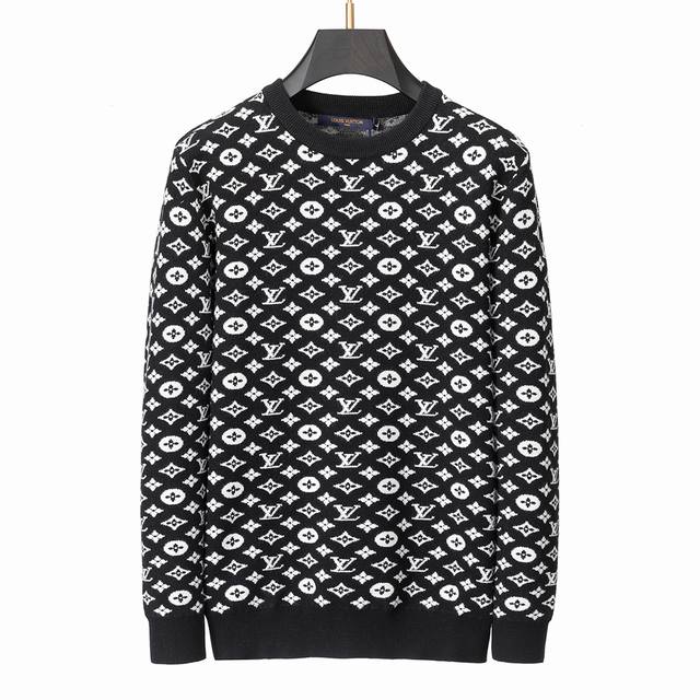 Style No.: A413# New Winter Crew Neck Pullover Sweater, Classic Monogram Jacqua
