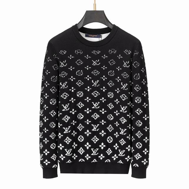 Style No.: A411# New Winter Crew Neck Pullover Sweater, Classic Monogram Gradie
