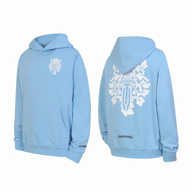 Ke3193-1 Chrome Hearts Ch Chrome Hearts Sword Print Hooded Sweatshirt Custom-wov