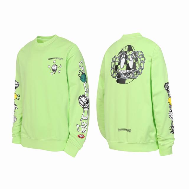 Ke2903-1 Chrome Hearts Ch Chrome Hearts Graffiti Print Hot Selling Crew Neck Swe