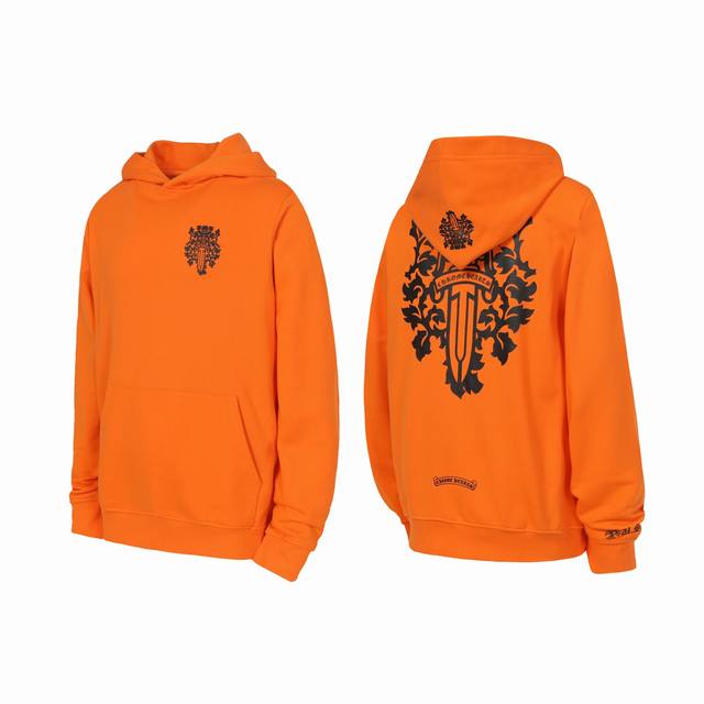 Ke3121 Chrome Hearts Ch Chrome Hearts Sword Print Hooded Sweatshirt Custom-woven
