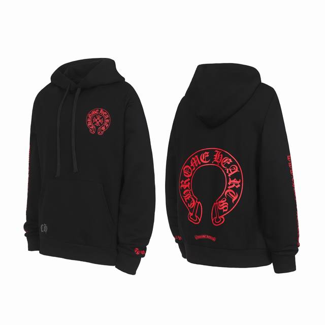Ke3116 Chrome Hearts Ch Chrome Hearts Horseshoe Sanskrit Print Hooded Sweatshirt