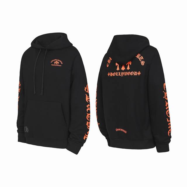 Ke3118 Chrome Hearts Ch Chrome Hearts Lips Horseshoe Sanskrit Print Hooded Sweat