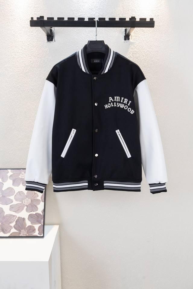 pg Style No. K6181 Amiri Baseball Jacket 25Ss Runway Style, moderate thickness,