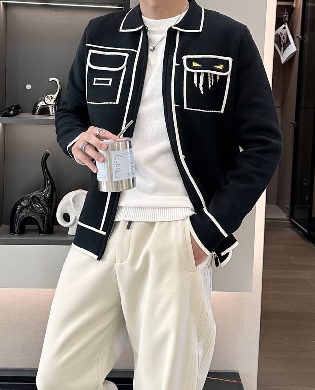 Fd Hot Selling 2025 Autumn/Winter High-End Custom Urban Style Thick Cardigan Swe