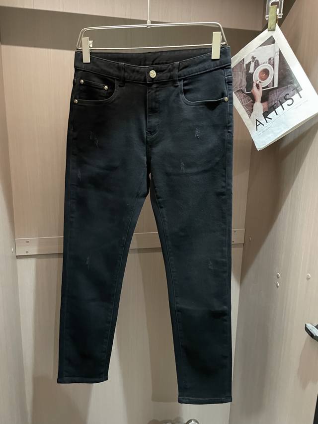 Bur 2025 New Arrival! High-end custom-made slim-fit business jeans with original