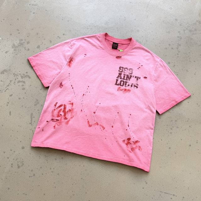 Cts-126 Saint Street Dirty Street Graffiti Style T-Shirt - Hand-painted splatter