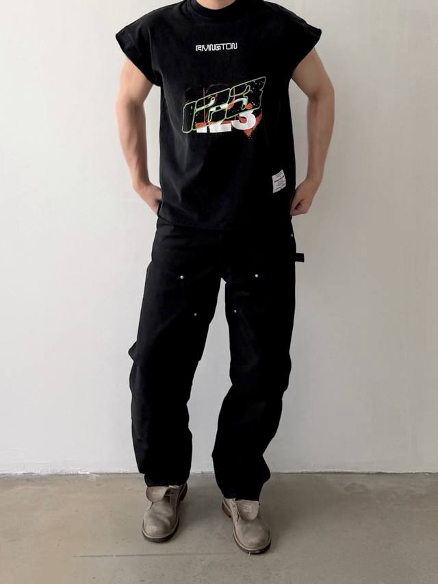 Crv-10 Rrr123 X Alpha Series Limited Sleeve-Cut T-Shirt. This short, wide, and l