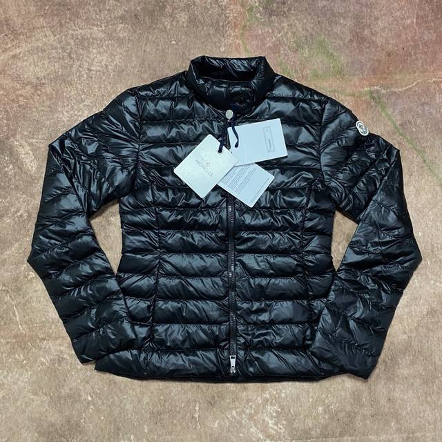 Women's Moncler 2025 New Lgelle Lightweight Stand Collar Short Down Jacket. The