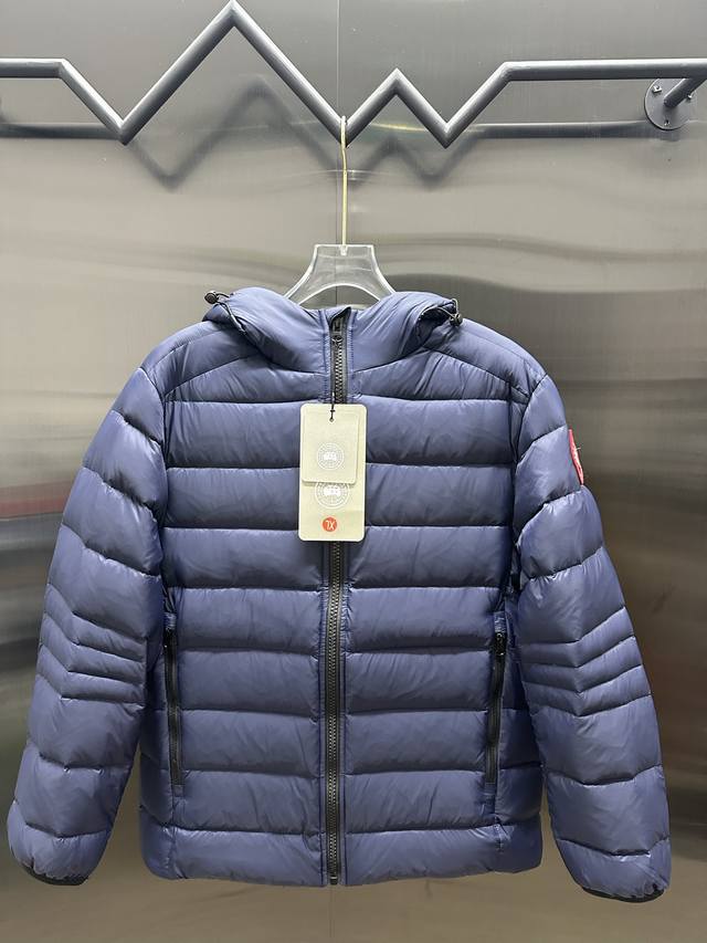 Canada Goose Crofton Solid Color Hooded Zipper Outdoor Warm Down Jacket 90% Down