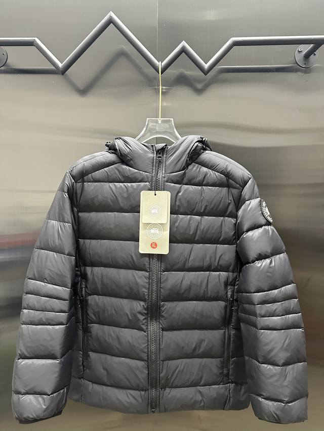 Canada Goose Crofton Solid Color Hooded Zipper Outdoor Warm Down Jacket 90% Down