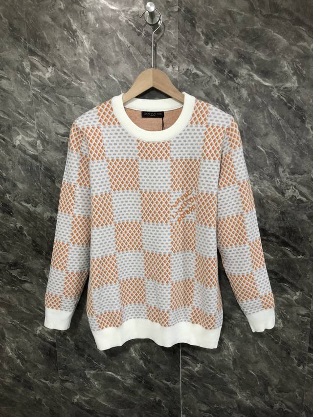 Lv 24Ss Autumn/Winter New Flyknit Sweater, Imported Machine Double-Sided 3D Jacq