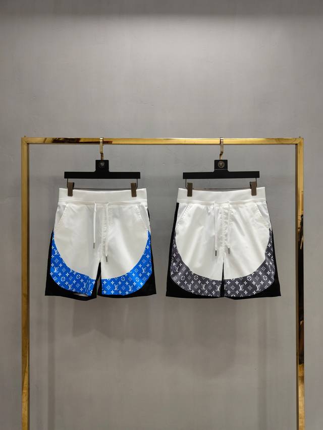 Louis Vuit 2020 Spring/Summer New Classic Monogram Logo Print Color-Blocked Shor