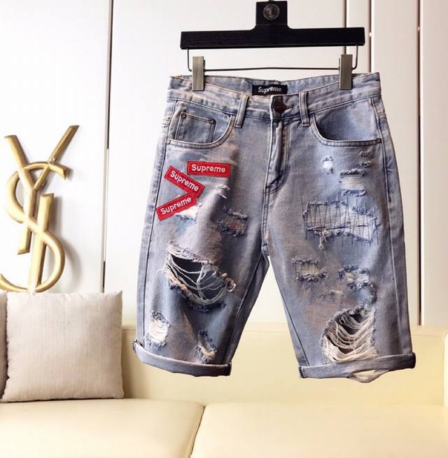 Original Supreme Denim Shorts, top-quality imported original jeans, heavy-duty