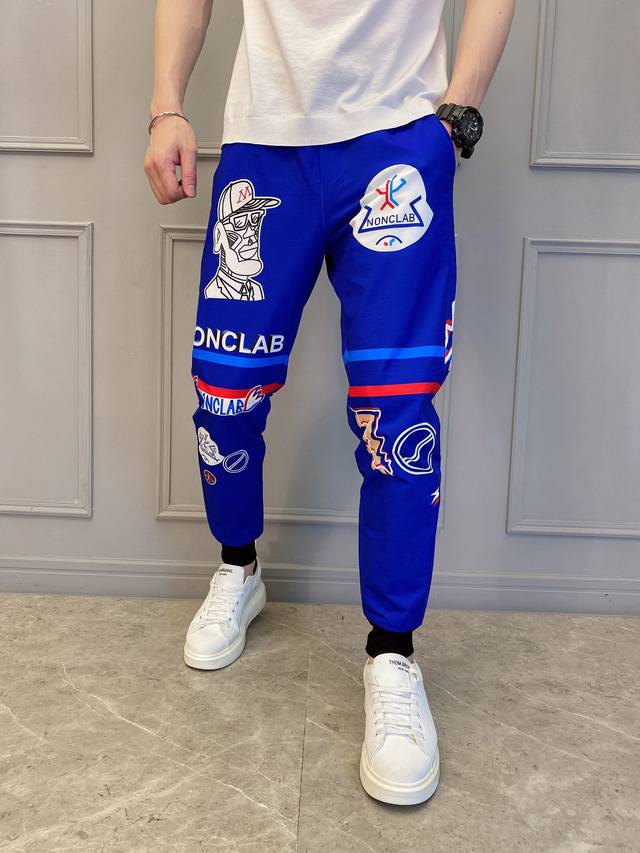 Moncler Spring/Summer New Casual Pants, made with imported 3D digital printing,