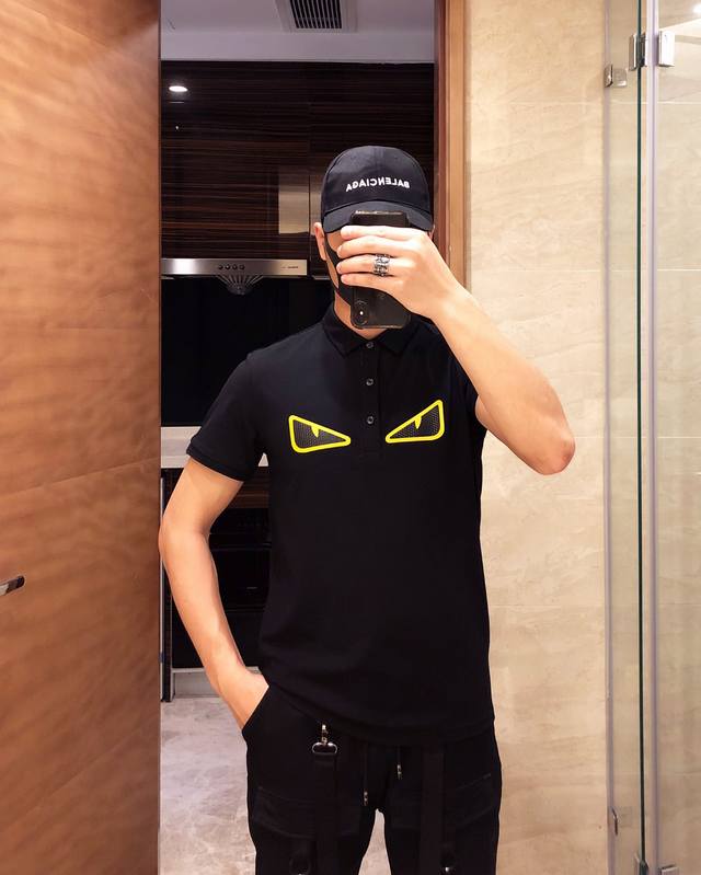 Fendi Spring/Summer Mercerized Cotton Collared Short-Sleeve T-Shirt, a major rel