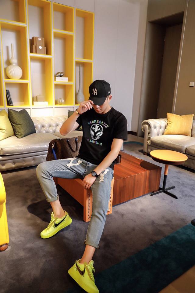 Special Price PP Store Real Shot Top-Tier Double Mercerized Short-Sleeve T-Shirt