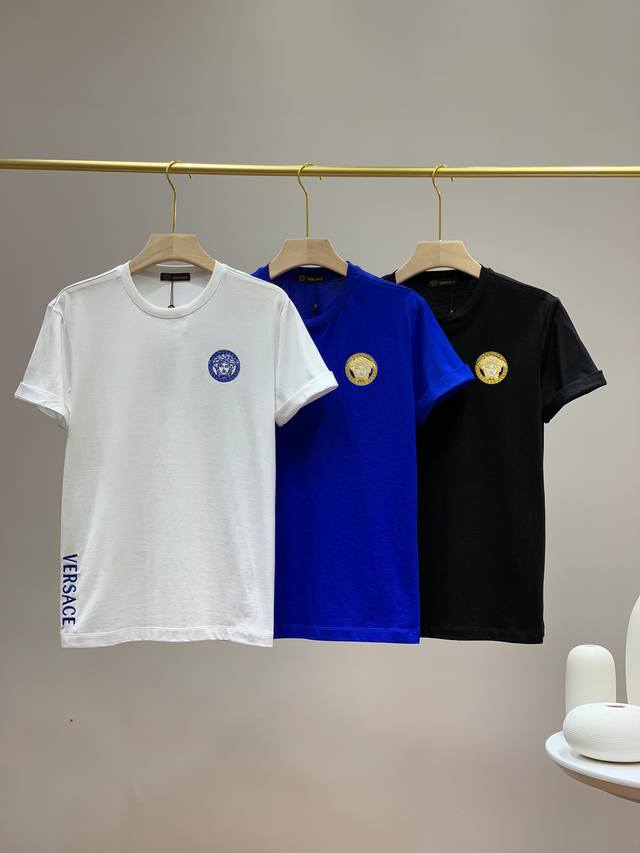 Special Price Versace classic embroidered crew neck T-shirt, available in boutiq