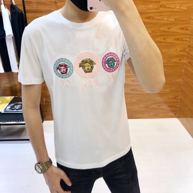 V**Sace Spring/Summer Newest Men's Short-Sleeve T-Shirt, Official Website Synchr